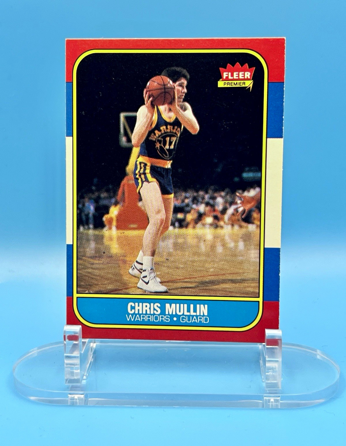 Fleer 1986-87 Chris Mullin Golden State Warriors #77 Rookie Base Set Card Fleer 1986-87 Chris Mullin Golden State Warriors #77 Rookie Base Set Card