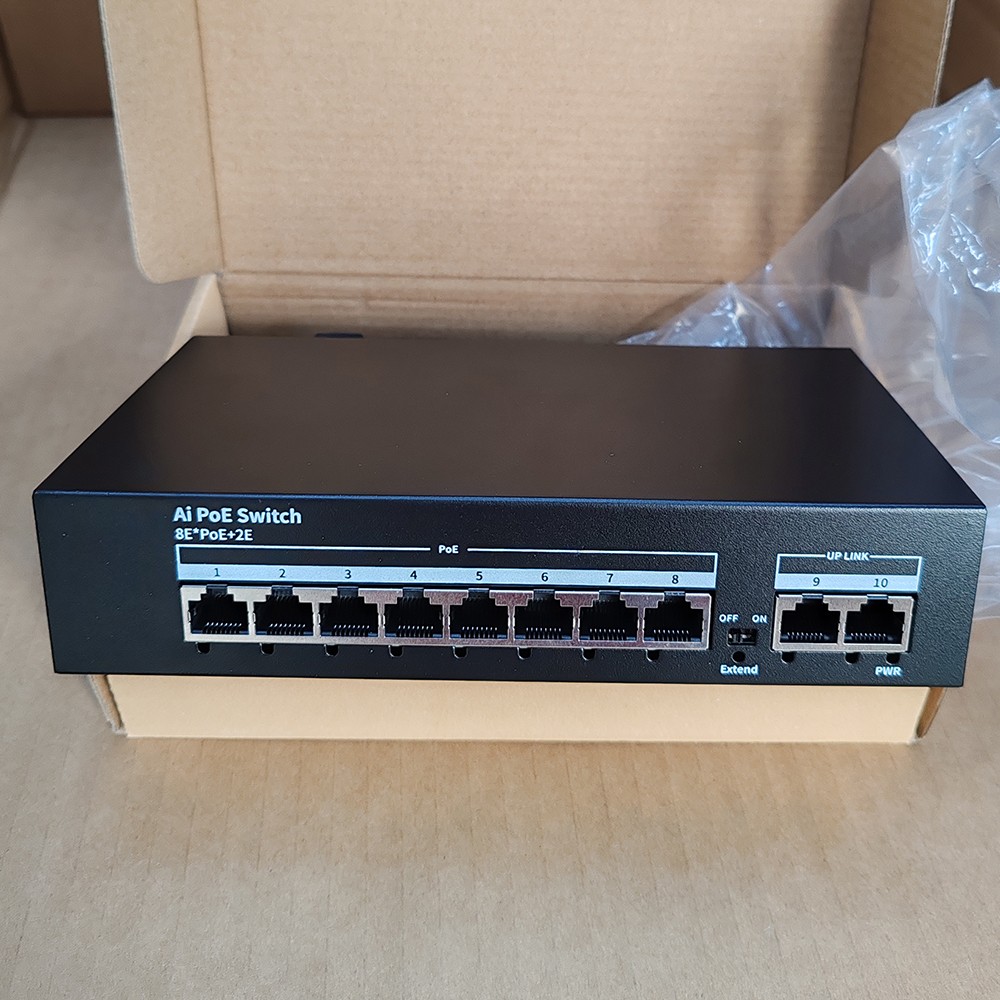 8CH 10Port POE Power Over Ethernet Switch Metal For IP Camera system NVR CCTV