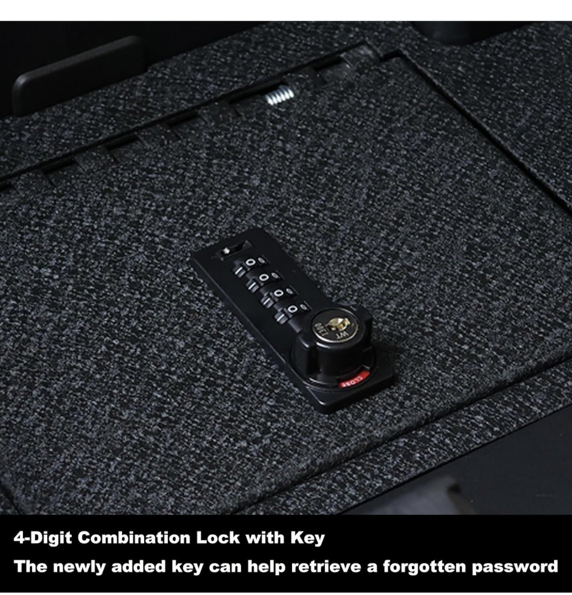 Center Console Vault Safe Box Comb And Key Silver1500 GMC Sierra 1500 14-18 Gmid
