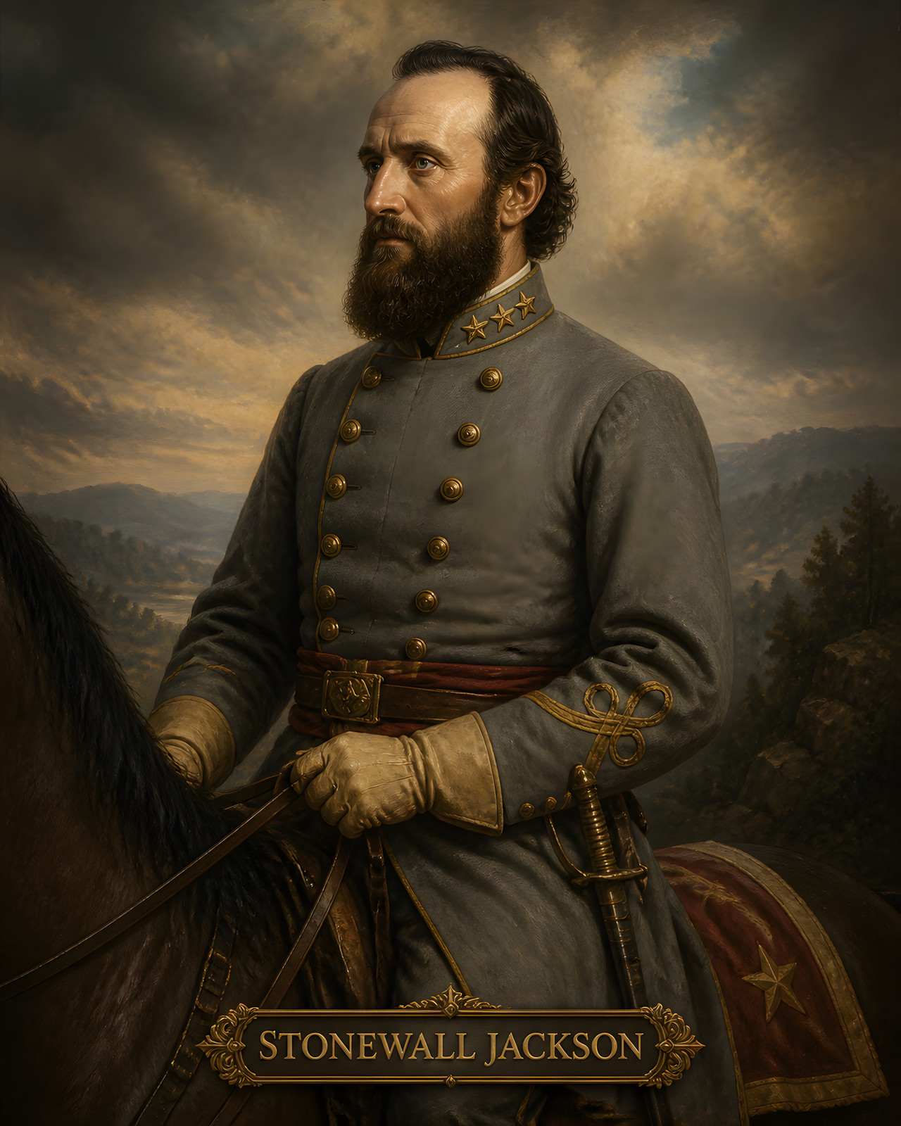 Thomas Stonewall Jackson Civil War Art/556446017
