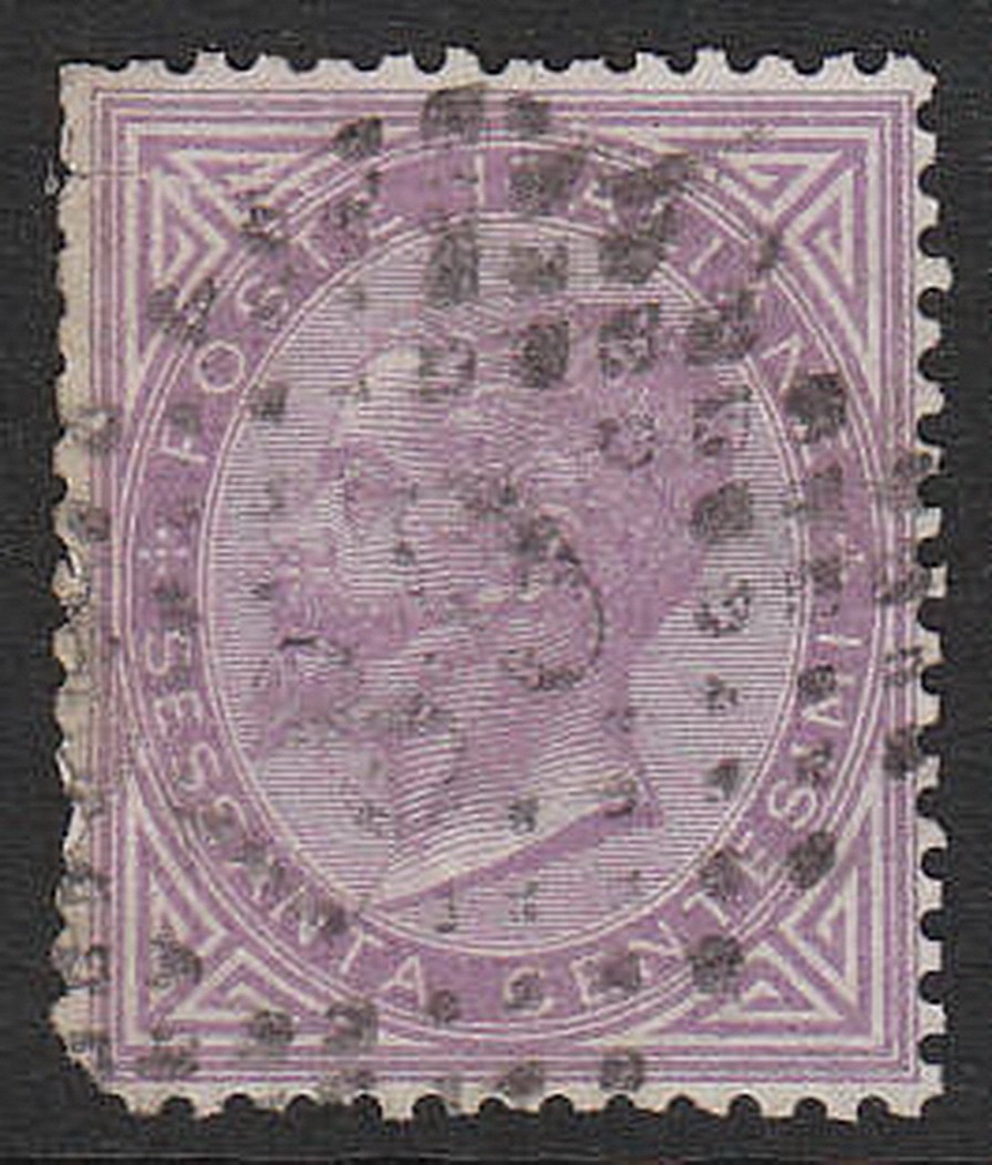 Stamp Italy SC 32 1863 King Victor Emmanuel Padre Della Patria Sardinia Used