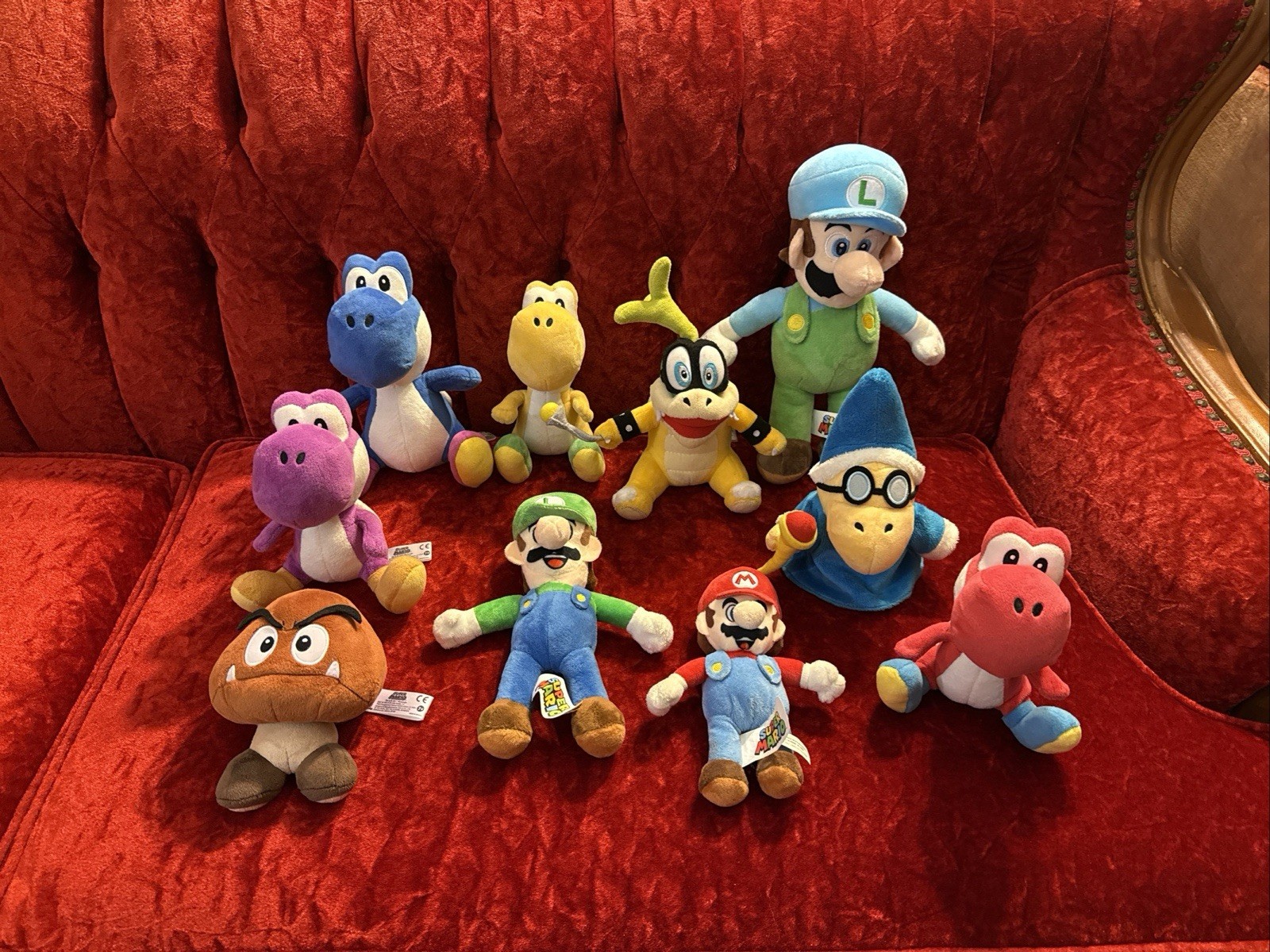 Super Mario Series Plush Toy Set Lot Of 10 Characters Goomba, Yoshi, Mario Etc.. Super Mario Series Plush Toy Set Lot Of 10 Characters Goomba, Yoshi, Mario Etc..