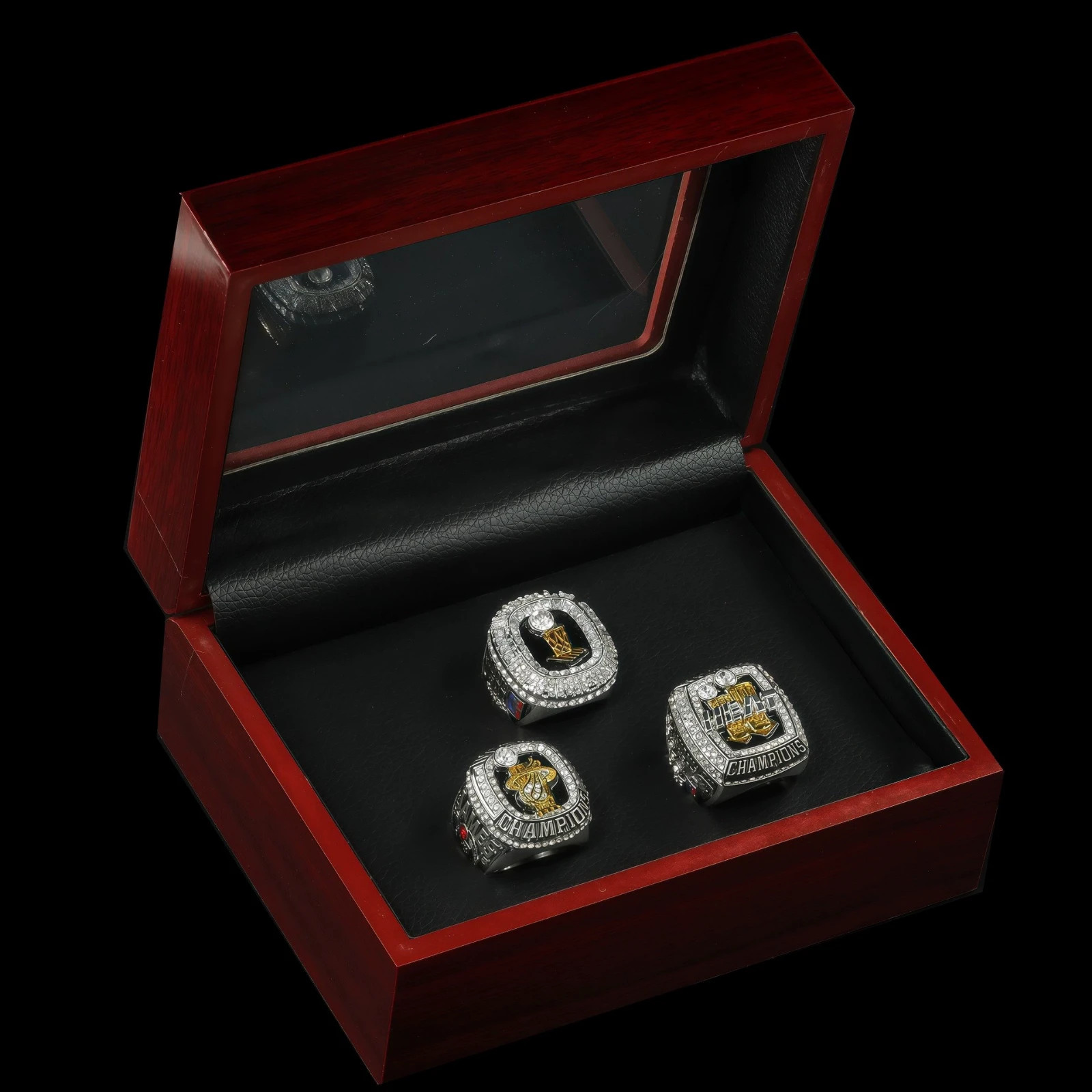 3 PCS Miami Heat Championship Complete Ring Set +Box 2006 2012 2013