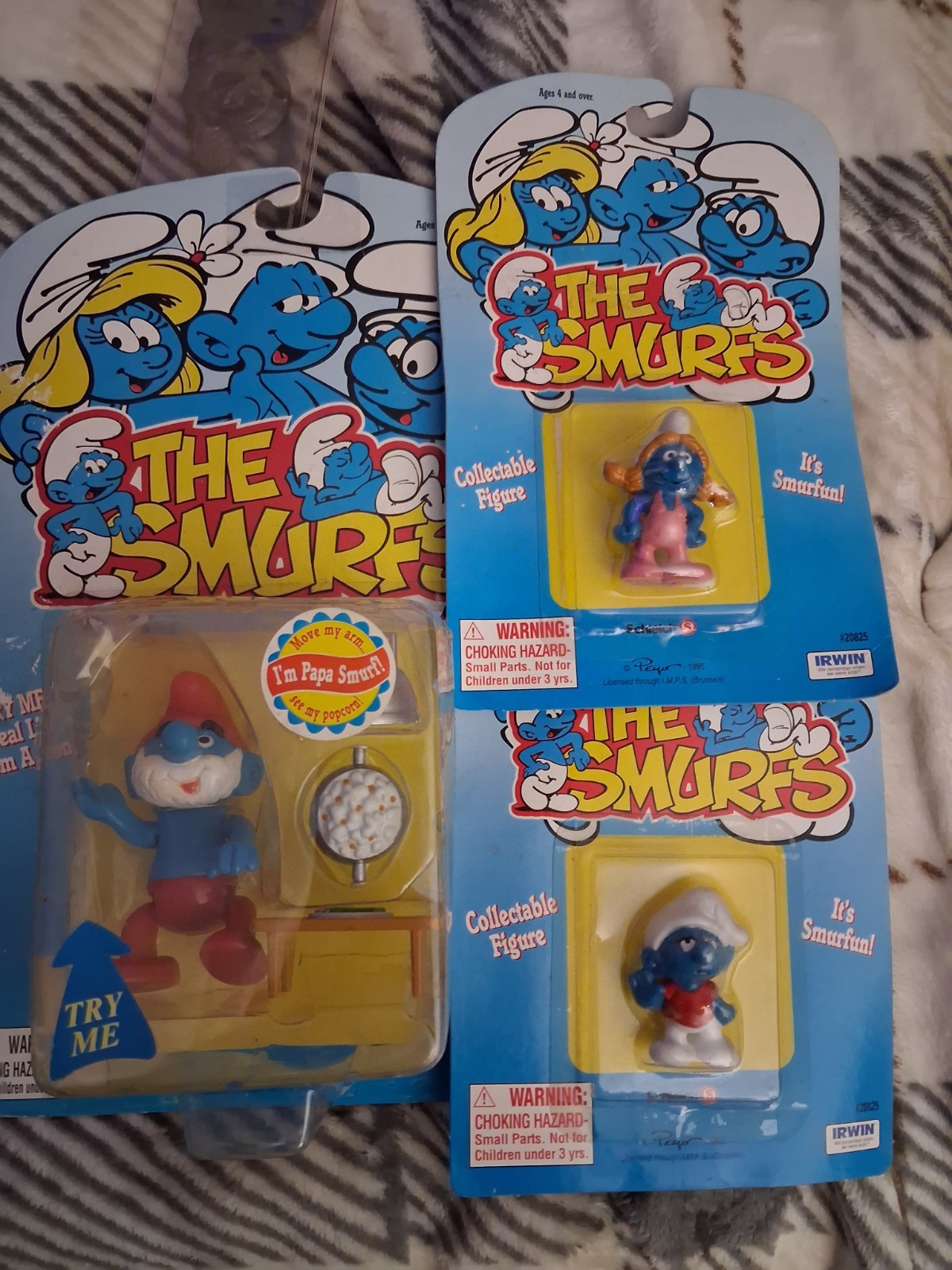 Vintage 1995 1996 Smurf Figurines