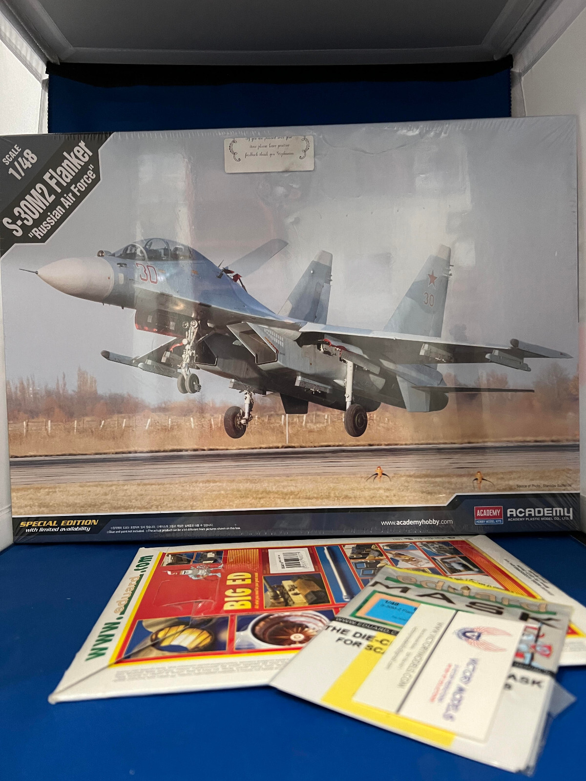 Academy #12301 S-30M2 Flanker Russian Air Force Airplane w/Custom Parts