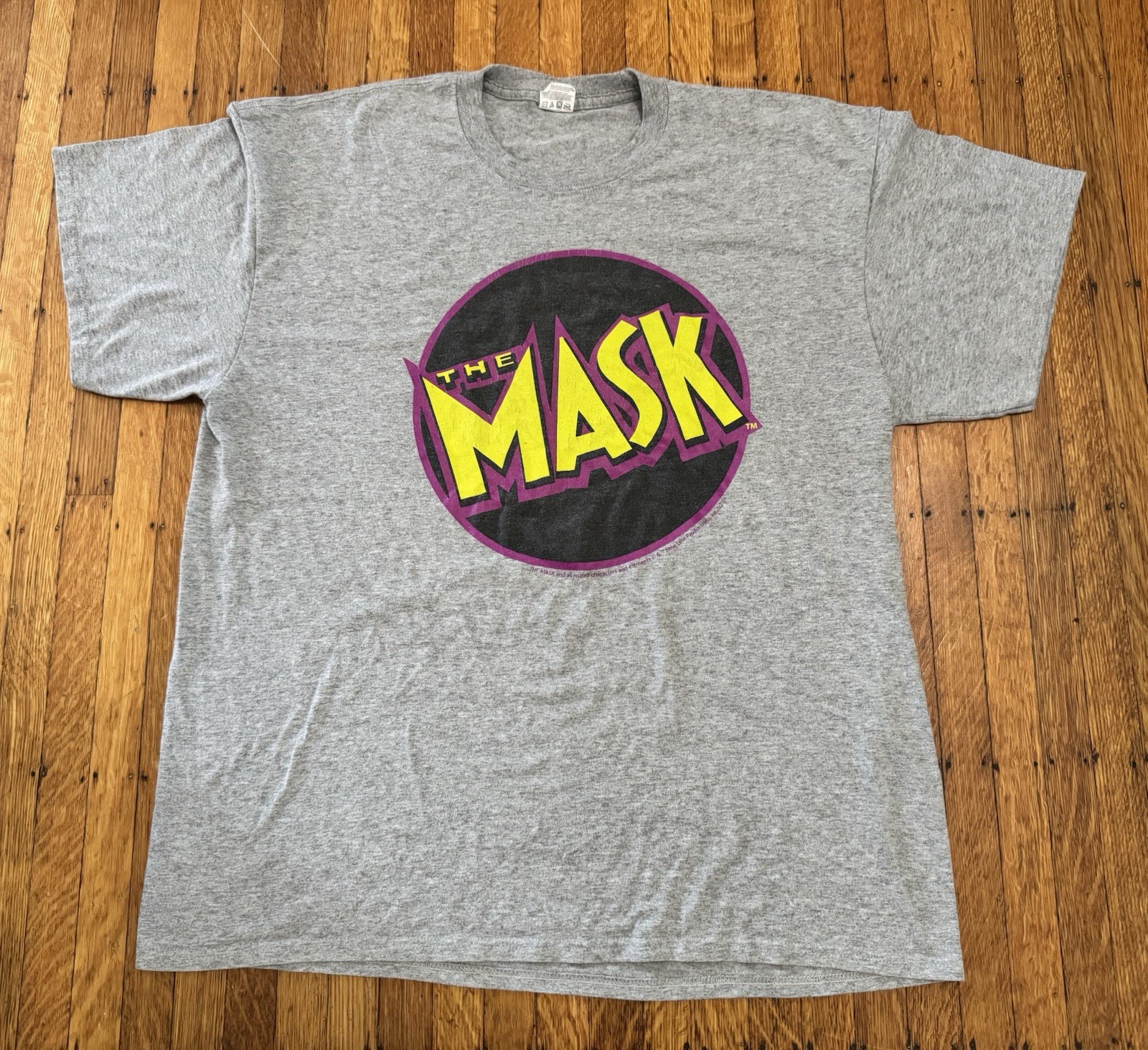 The Mask Jim Carrey Everi Casino Promo T-Shirt XL Gray Vintage Movie Tee