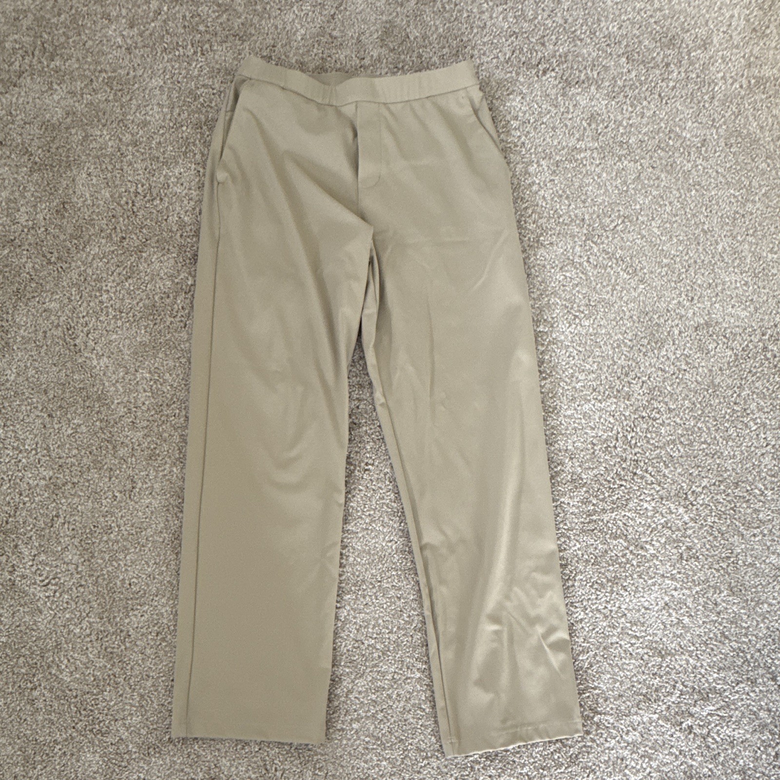 Lululemon Men\'s Beige Daydrift Relaxed Fit Trouser M Drawstring Waist Pockets 
