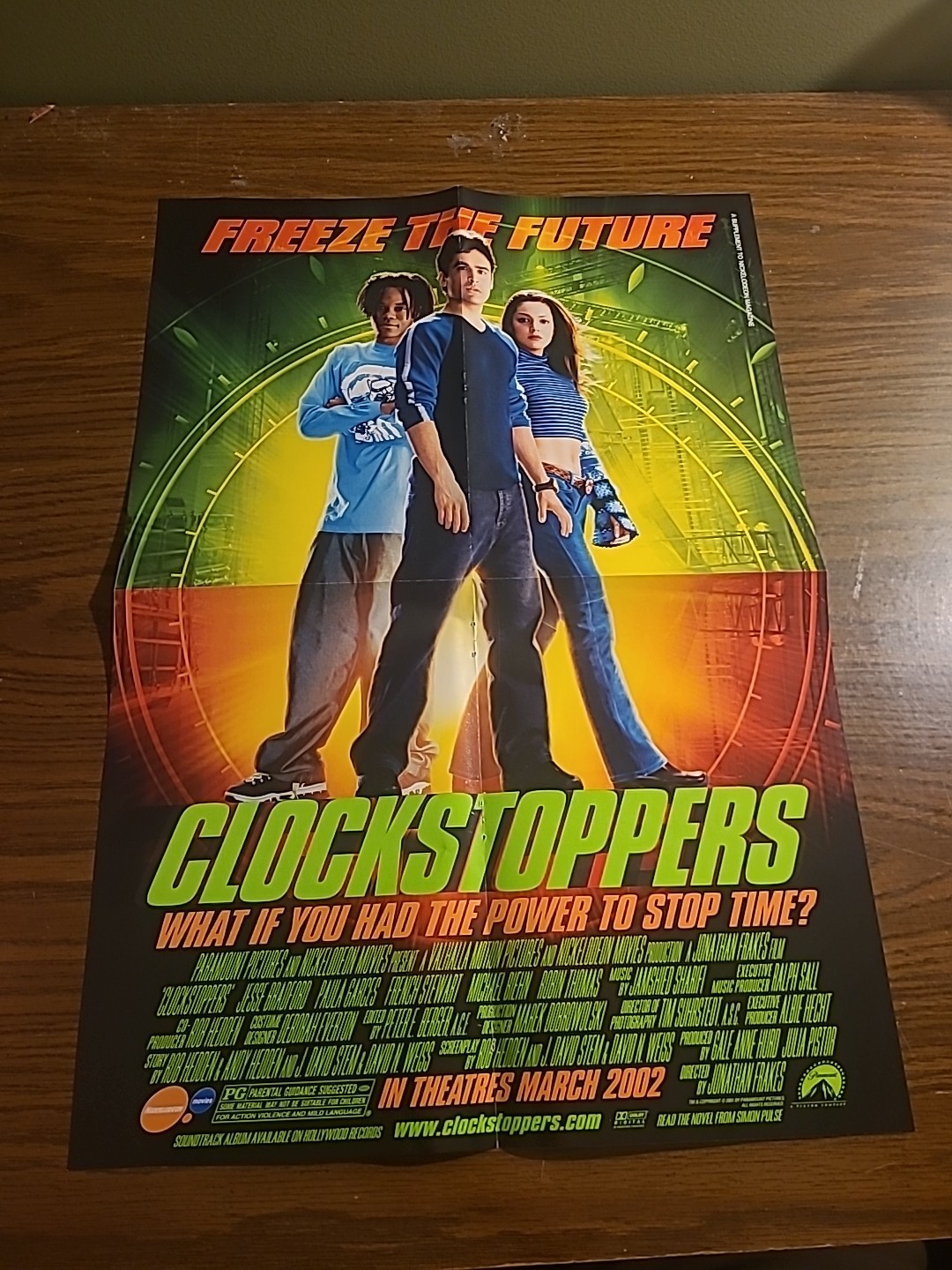 Nickelodeon Clockstoppers Movie Double Aided 2003 Vintage Fold Out Poster  20x16