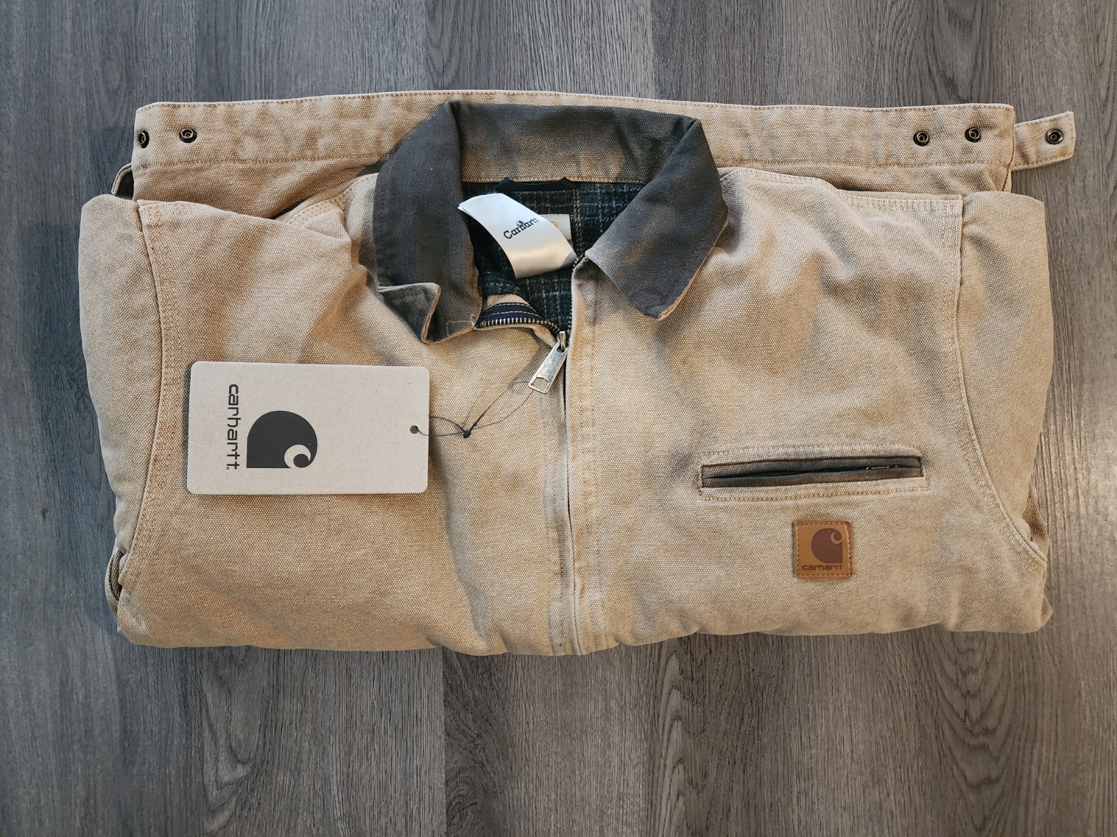 NEW Vintage Carhartt J97 Detroit Jacket Camel Brown Sandstone Blanket Lined XL