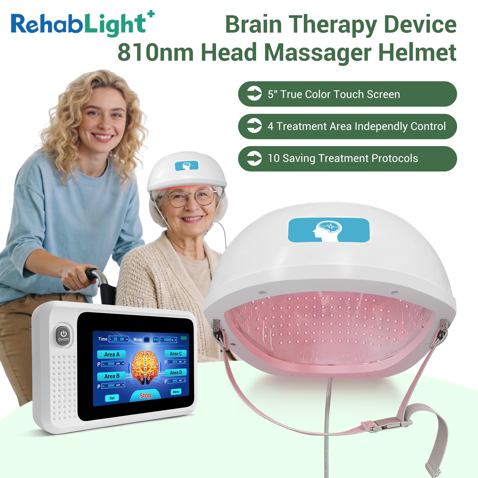 810nm PBM Brain Helmet 448 LEDs NIR Light Therapy for Stroke Insomnia Parkinson