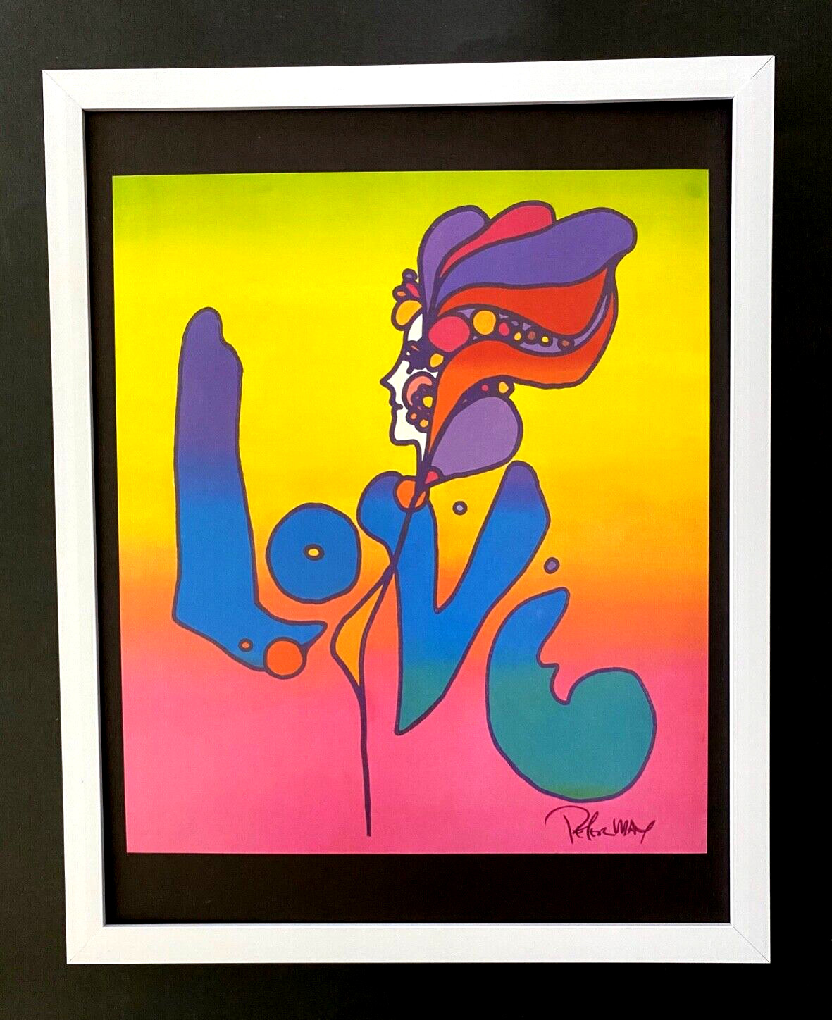 PETER MAX STUNNING SIGNED POP ART PRINT FRAMED CONTEMPORARY DECOR PIECE PETER MAX STUNNING SIGNED POP ART PRINT FRAMED CONTEMPORARY DECOR PIECE