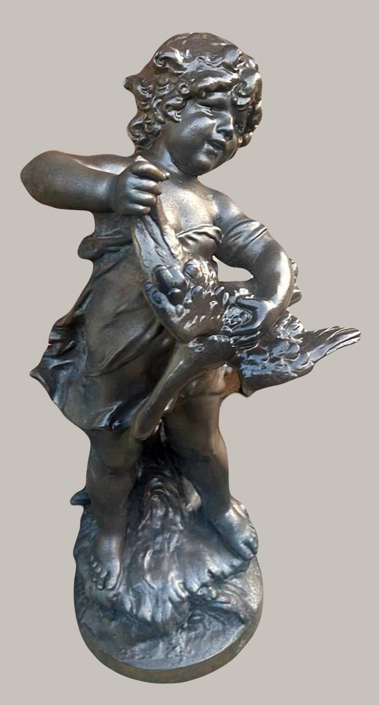 Auguste Moreau Cet Age Est Sans Pitie D&JR 1906 French Patinated Spelter