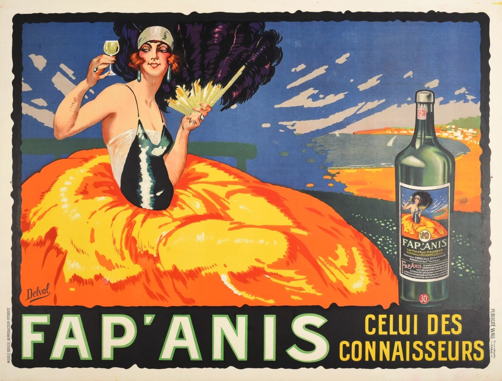 Fap Anis Aperitif – Celui Des Connaisseurs – Maurice Delval Original excellent