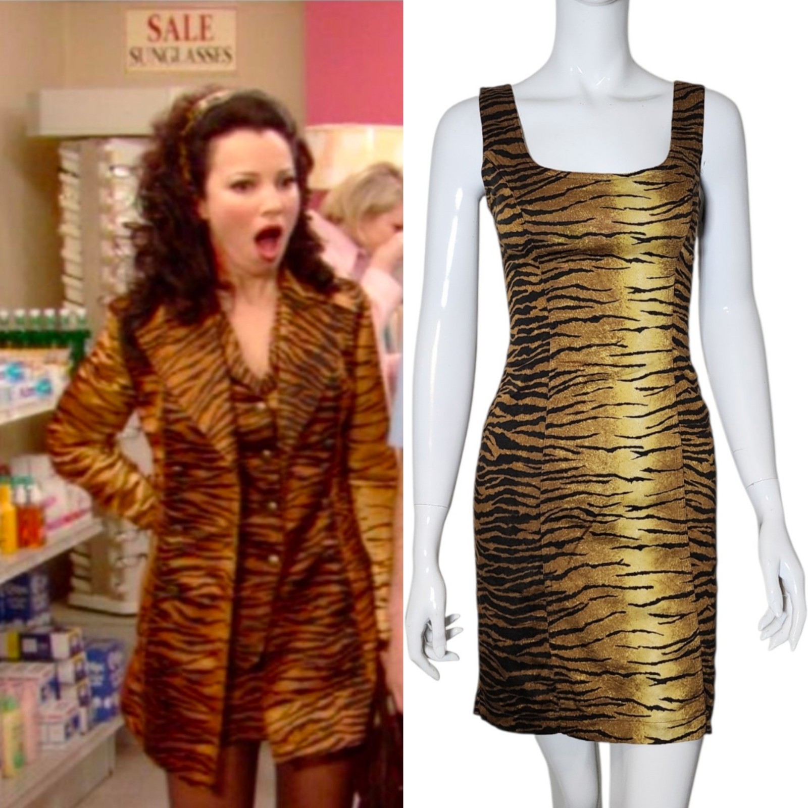 Vintage Moschino Fran Fine Animal Print Dress S Archive Collector Vintage Moschino Fran Fine Animal Print Dress S Archive Collector