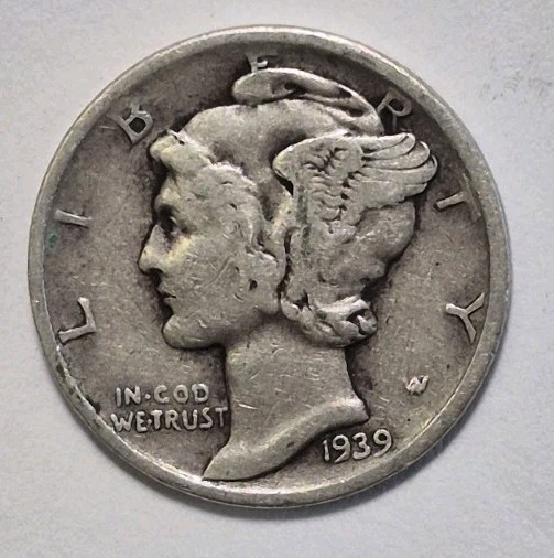 1939-D Mercury Dime 10c 1939-D Mercury Dime 10c
