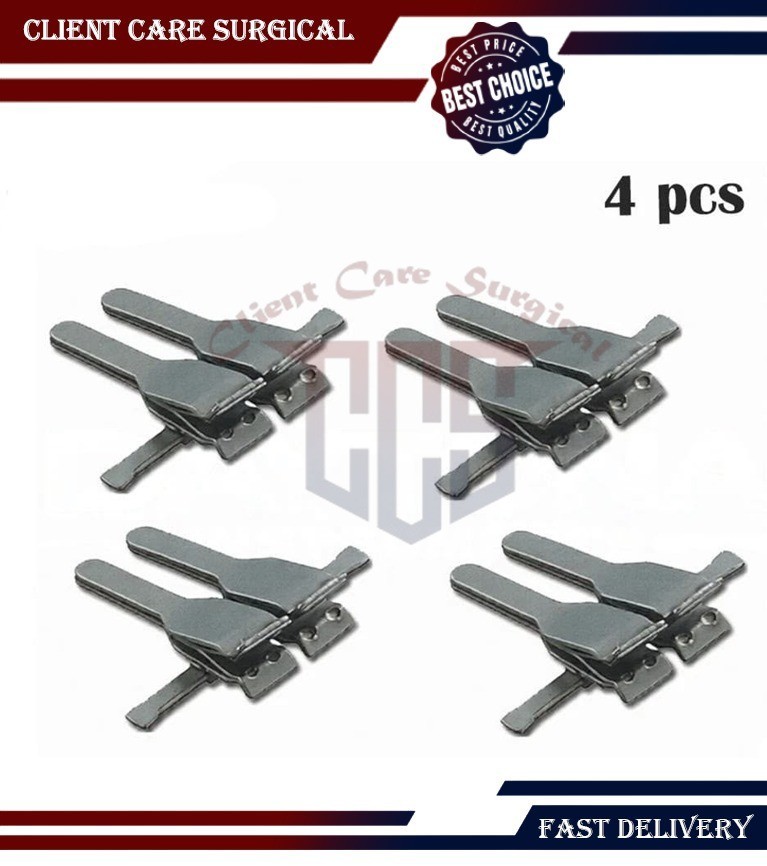 4Sets Neurosurgery Plastic Surgery Micro Vascular Clamps V-2 Small Size 4Set