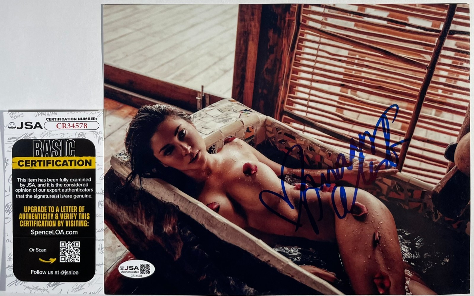UFC Arianny Celeste Signed Sexy Bath Pose 8x10 Photo Autograph Ring Girl JSA COA UFC Arianny Celeste Signed Sexy Bath Pose 8x10 Photo Autograph Ring Girl JSA COA