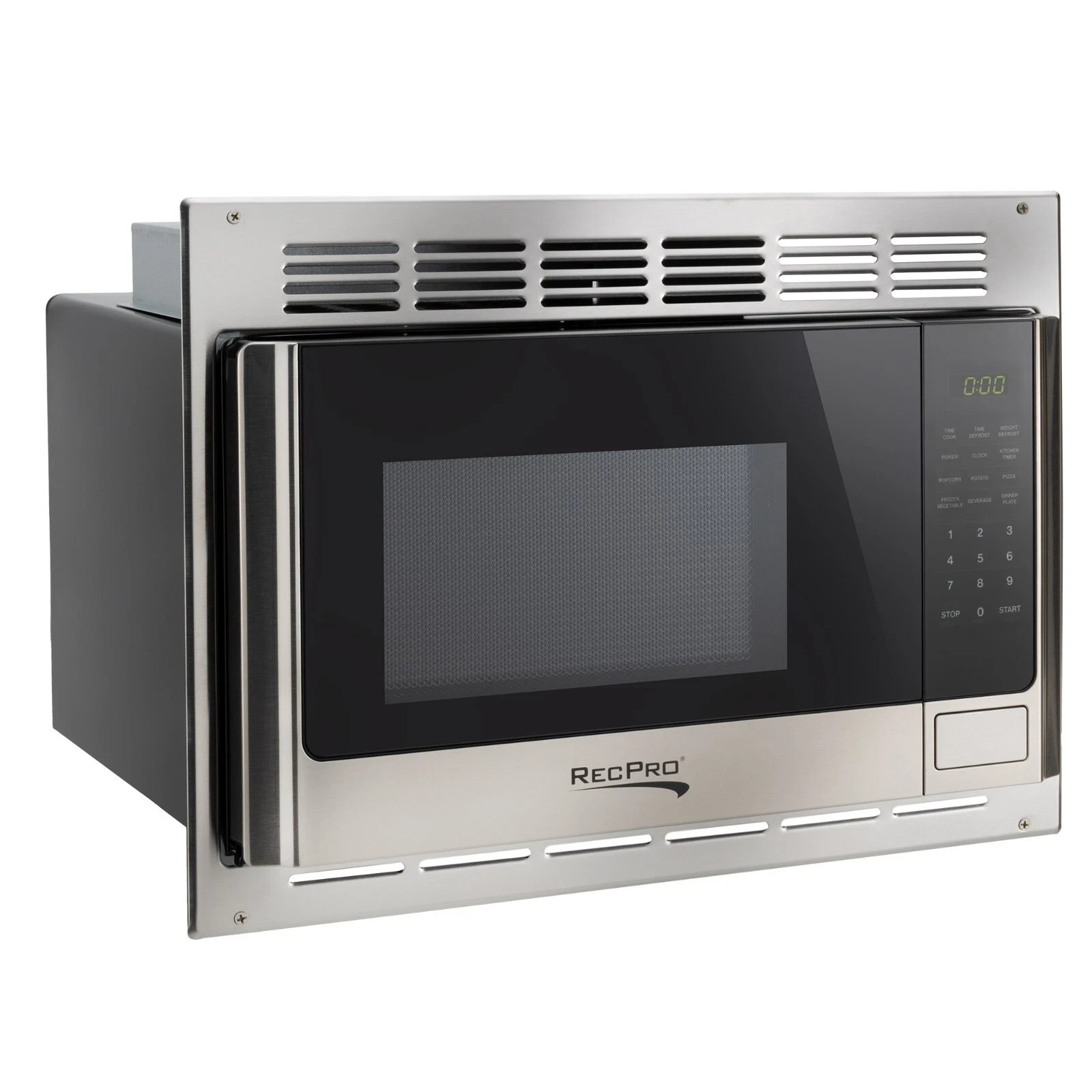 RecPro RV Microwave Stainless Steel 1.0 Cu. Ft. Includes Trim Package RecPro RV Microwave Stainless Steel 1.0 Cu. Ft. Includes Trim Package