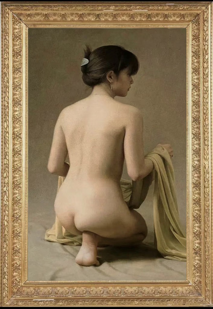 Hand Painted Oil Painting art Female Women back Nude Canvas 24\ Hand Painted Oil Painting art Female Women back Nude Canvas 24\