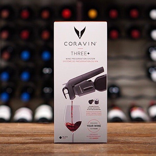 Coravin Three+ Wine Preservation System Set, Black w/ Capsules & Accessories Coravin Three+ Wine Preservation System Set, Black w/ Capsules & Accessories