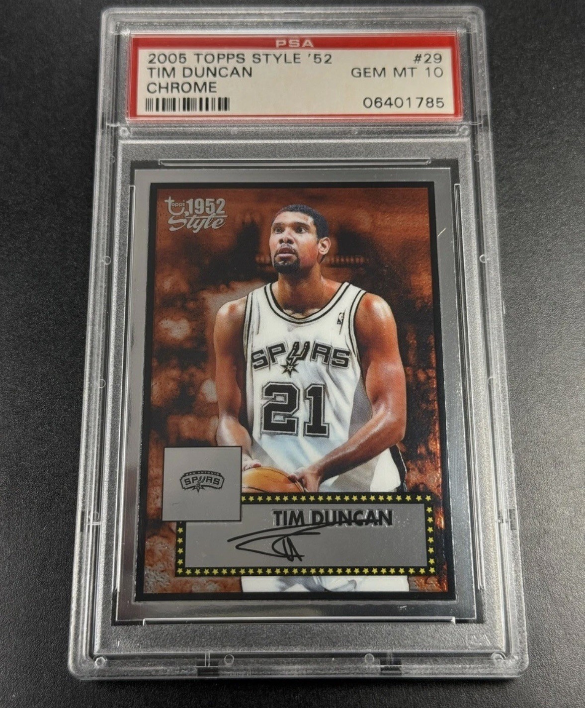 Topps 2005-06 1952 Style Tim Duncan San Antonio Spurs #29 Chrome /499 Pop 3 Topps 2005-06 1952 Style Tim Duncan San Antonio Spurs #29 Chrome /499 Pop 3