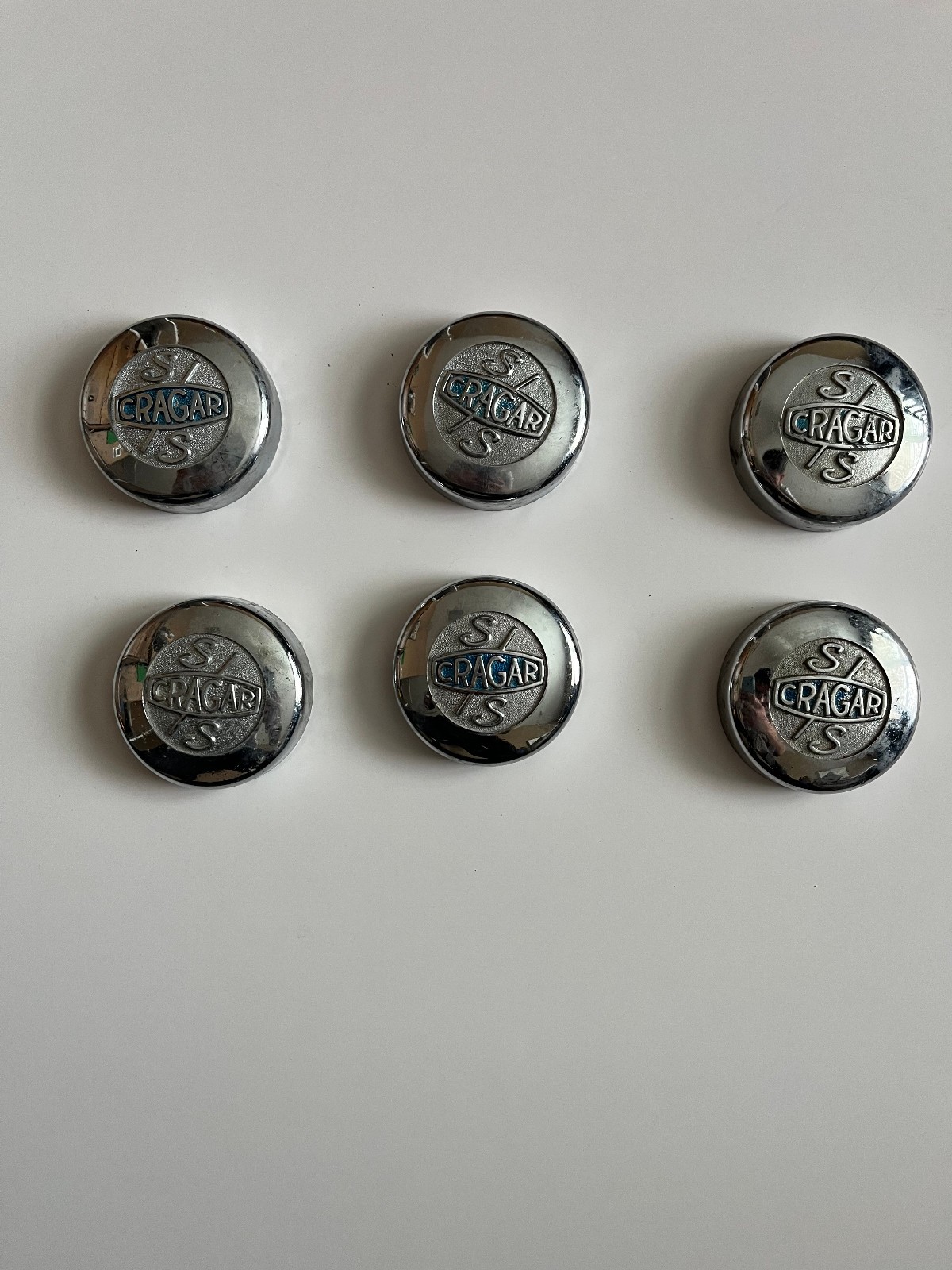 6 Vintage Cragar SS Centercaps 6 Vintage Cragar SS Centercaps