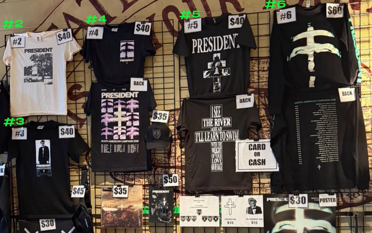 HOT President Band North American 2026 Tour Merch Reprint