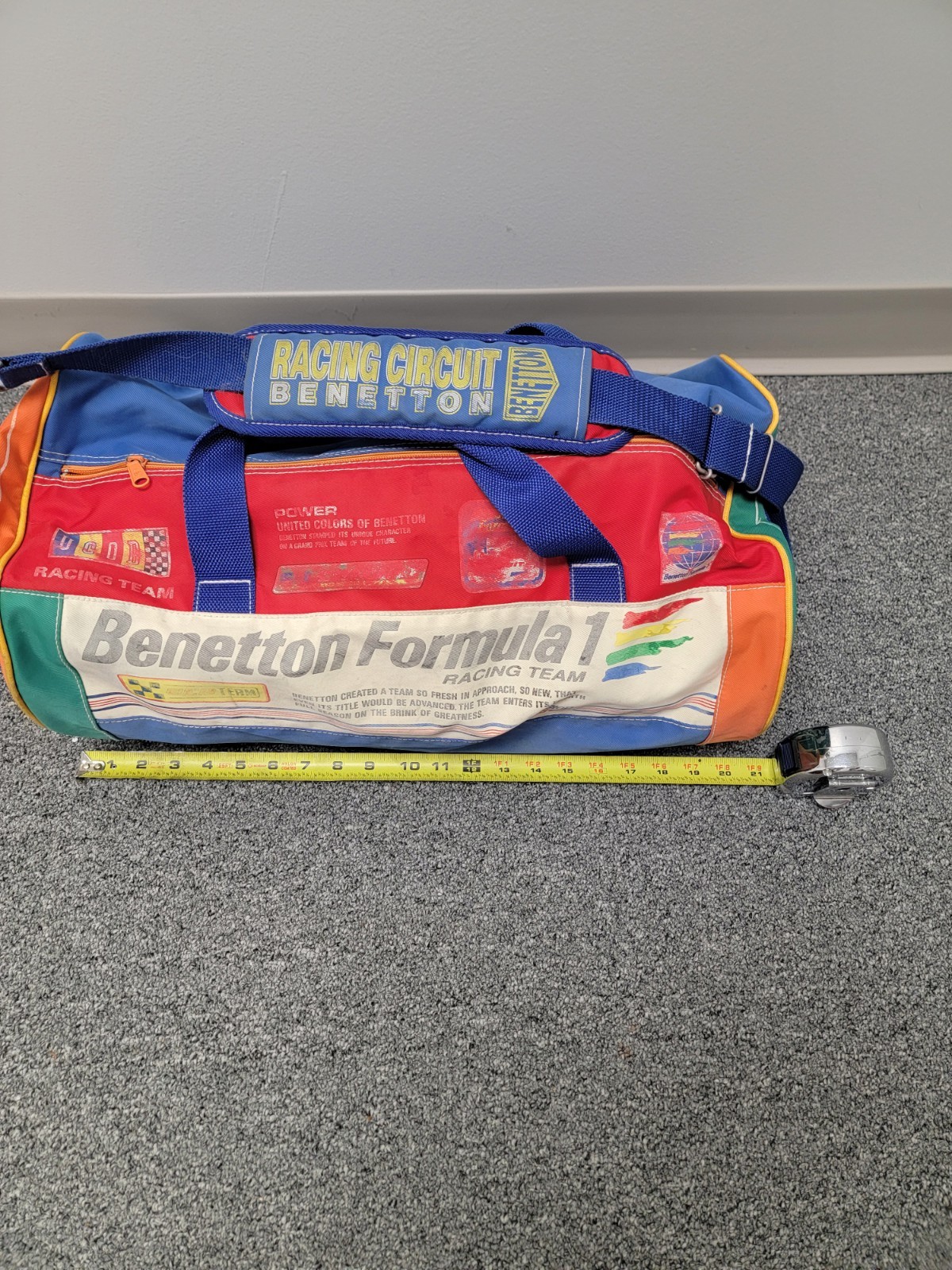 Vintage Formula 1 Benetton Medium Sized Travel Bag