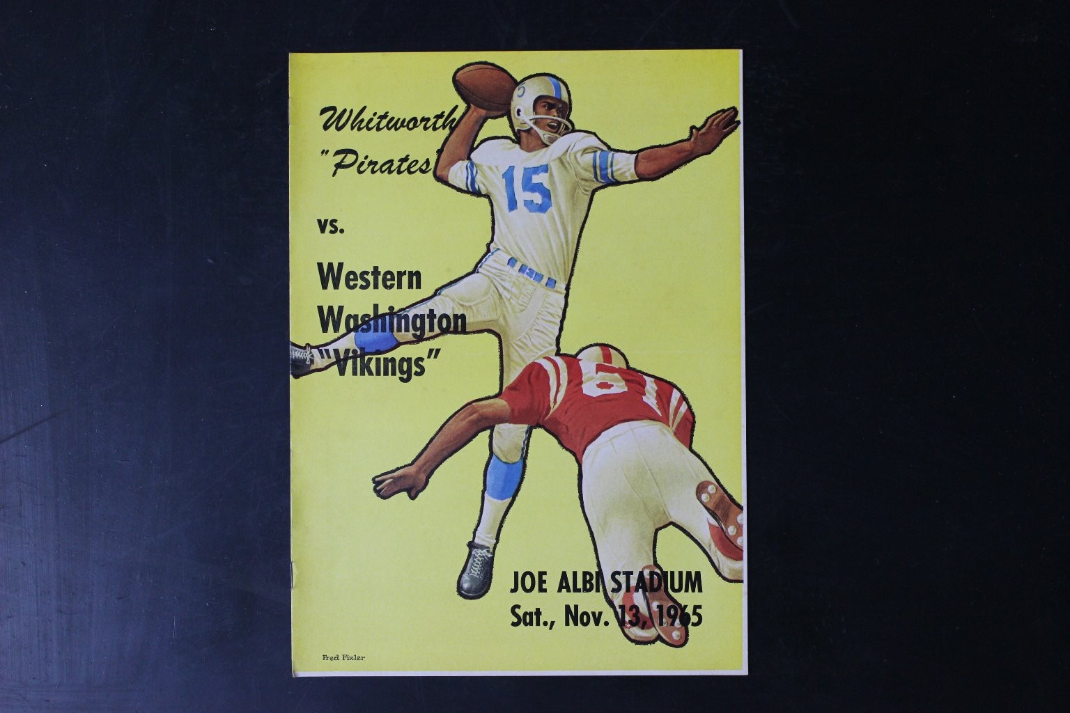 Whitworth Pirates vs Western Washington Vikings Football Program 1965 Joe Albi