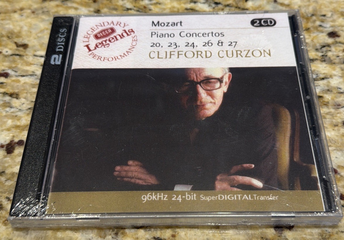 MOZART: CONCERTOS 20,23,24,26,27 CLIFFORD CURZON LEGENDS 2-CD NEW SEALED