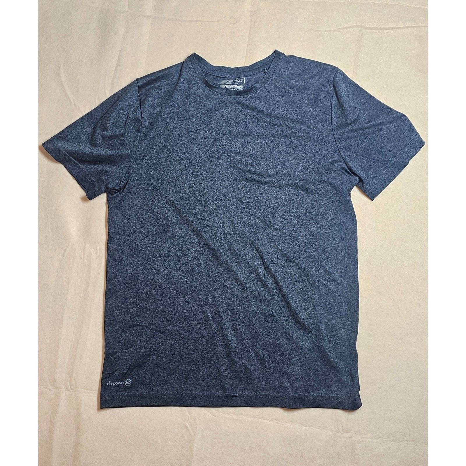 Russell Athletic Men\'s Dri-Power 360 Gym Tee Shirt Heather Navy