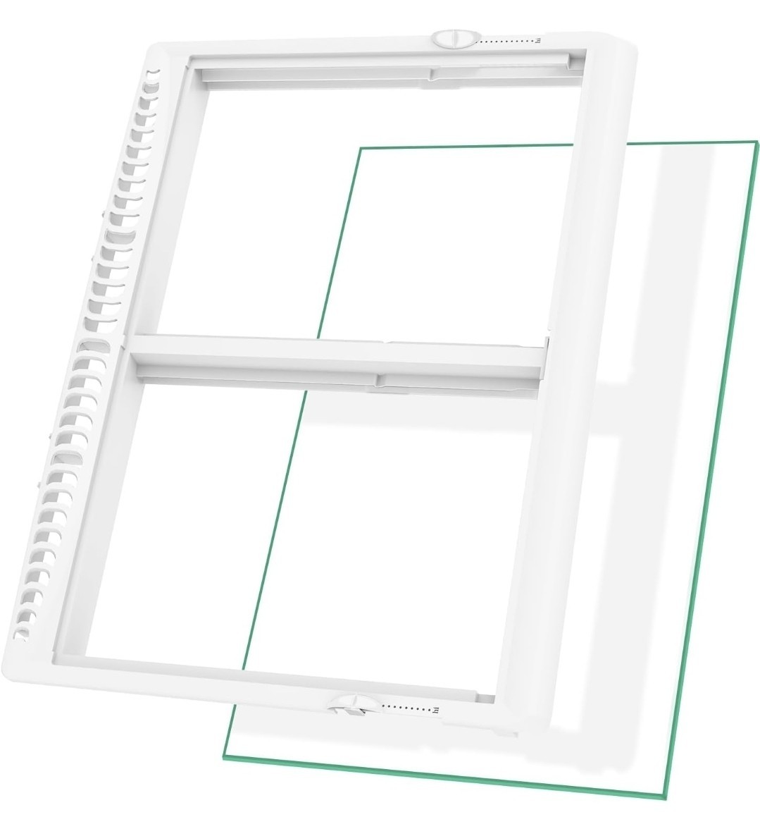 240364787 Refrigerator Crisper Drawer Cover Frame with 240350608 Crisper Glass