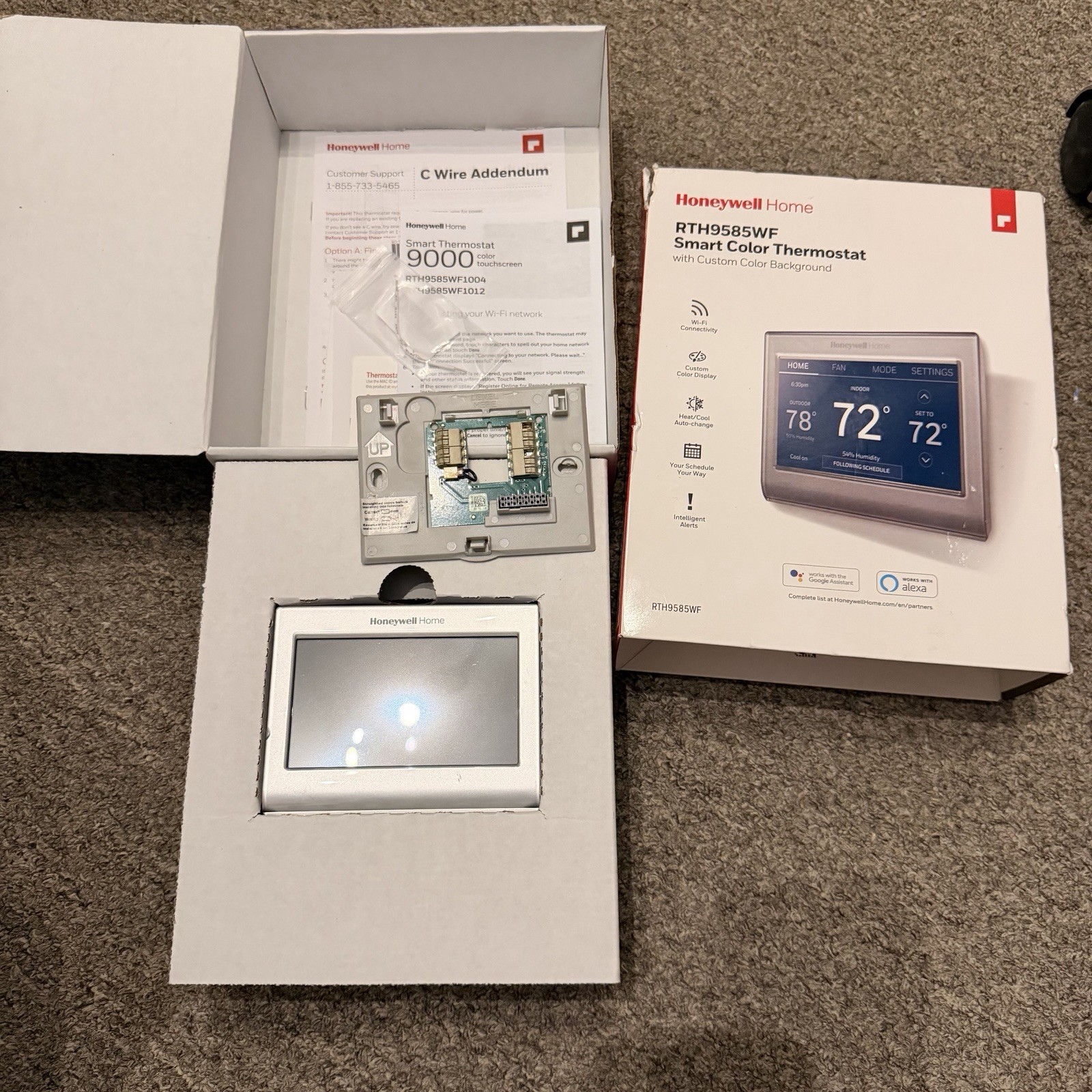 Honeywell Home RTH9585WF1004 Wi-Fi Smart Color Touchscreen Thermostat