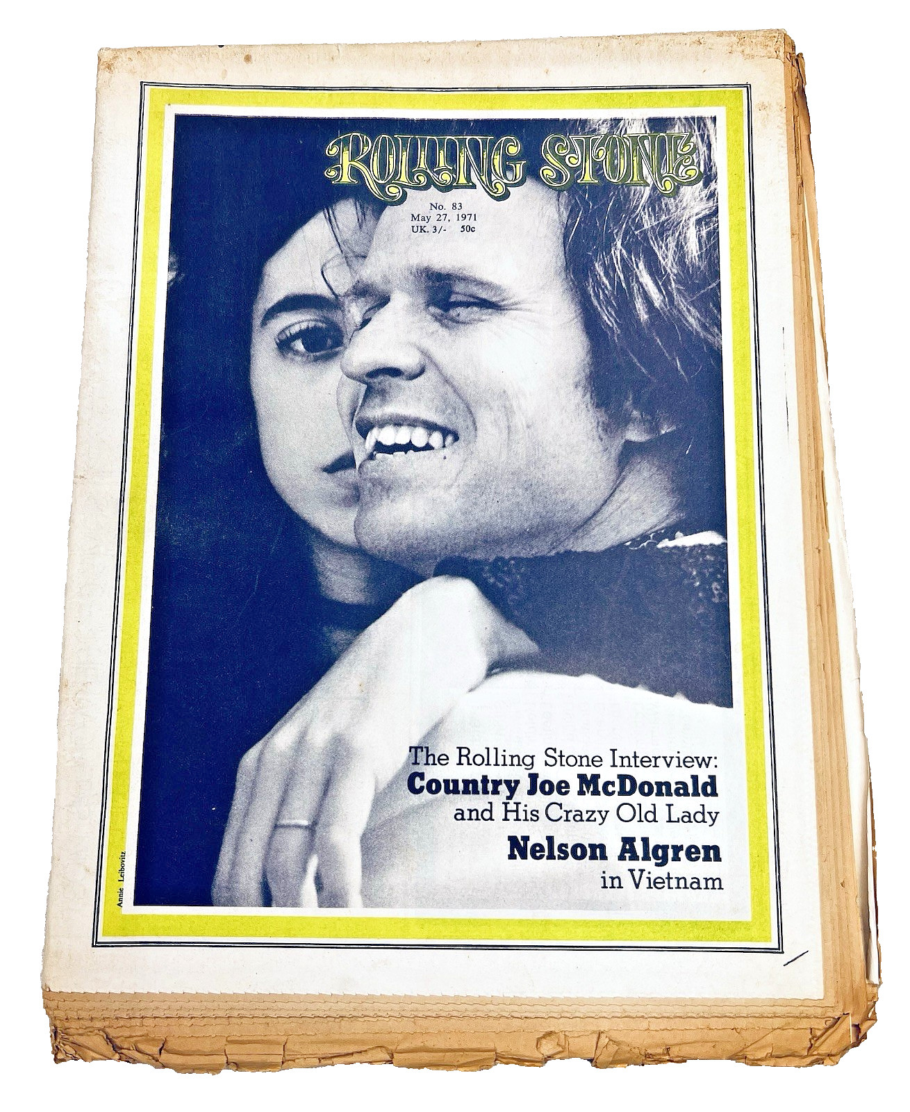 Country Joe McDonald Rolling Stone #83 May 27 1971 Annie Leibovitz VG