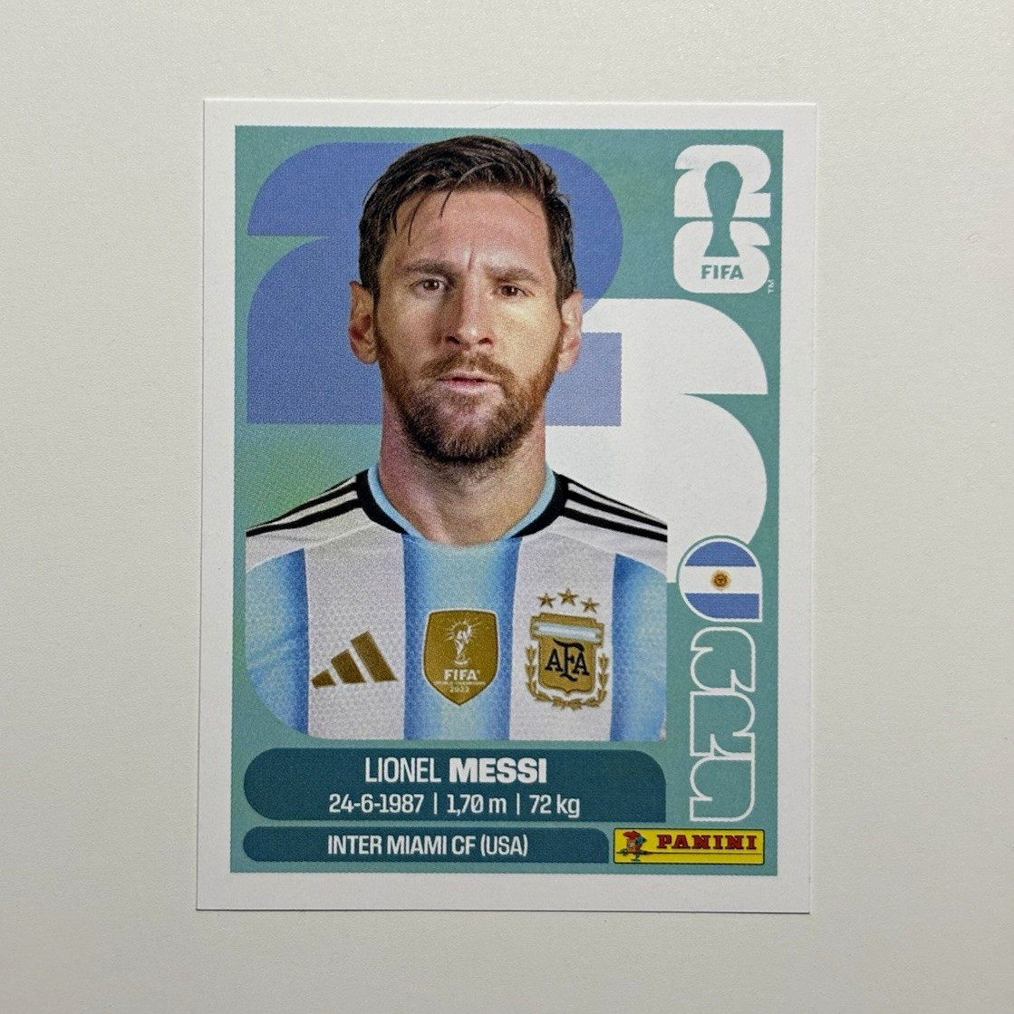 2026 Panini FIFA World Cup Lionel Messi ARG17 Sticker Argentina White Border 2026 Panini FIFA World Cup Lionel Messi ARG17 Sticker Argentina White Border