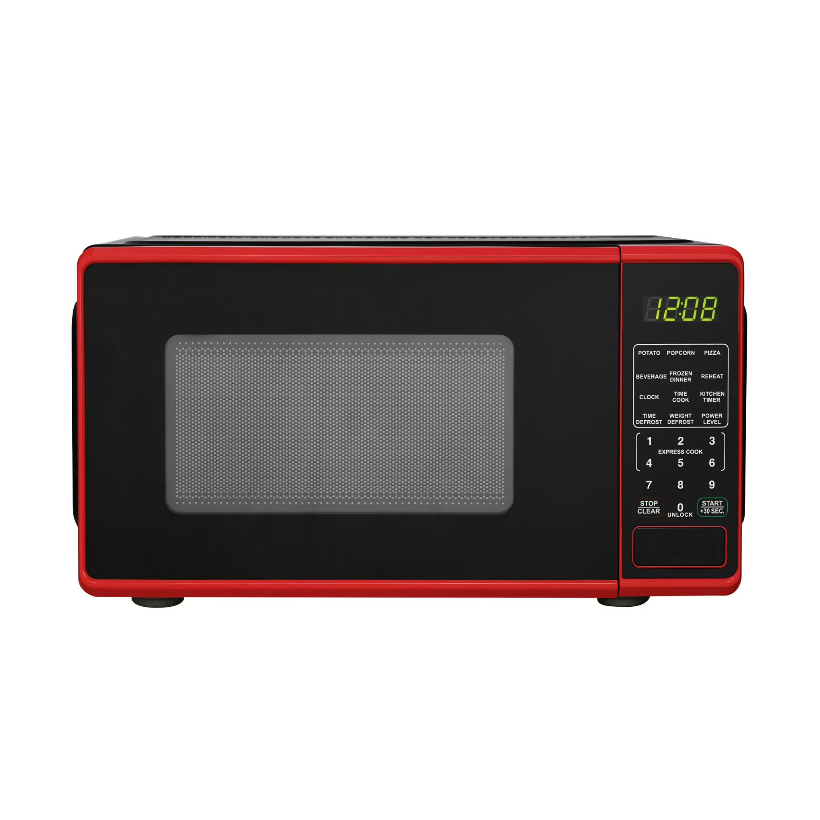 Mainstays Countertop Microwave Oven 0.7 Cu Ft 700 Watts White Black Red