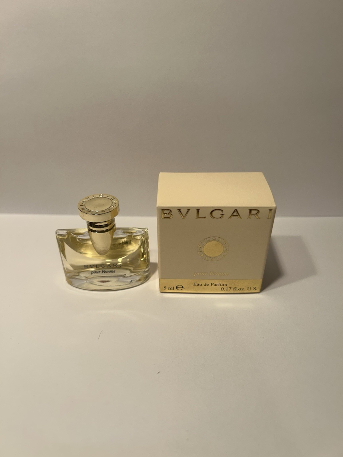RARE Bvlgari POUR FEMME EDP Mini Bottle 0.17 oz/5 ml  Date Code 2017 DISC.