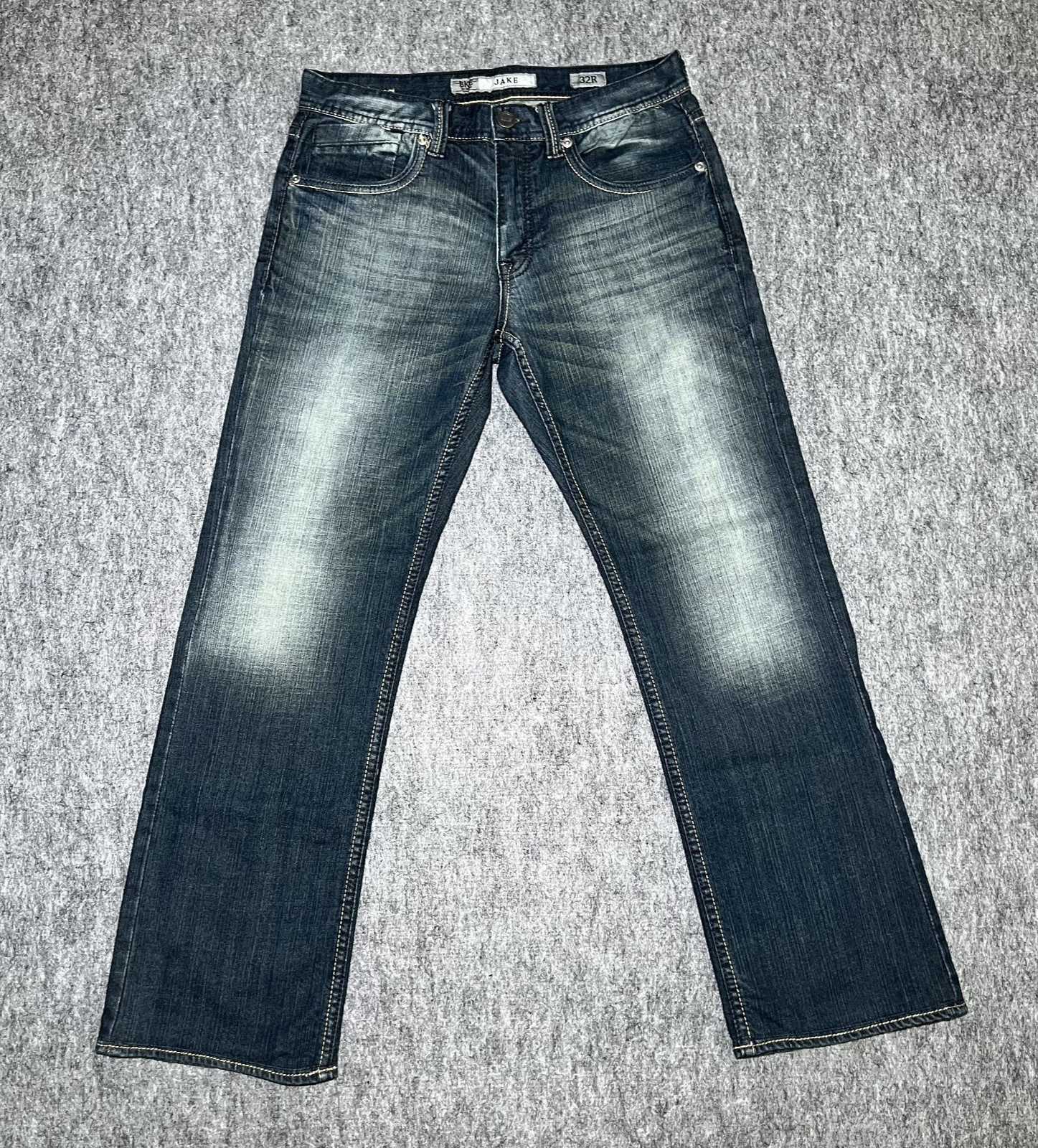 BKE Denim Jake Straight Leg Jeans Men 32R Medium Wash Fade Stretch 32x30 BKE Denim Jake Straight Leg Jeans Men 32R Medium Wash Fade Stretch 32x30