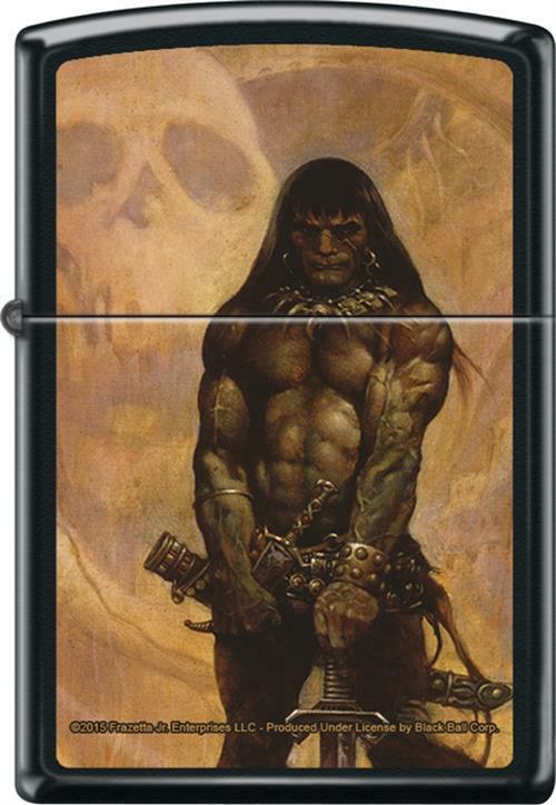 Frazetta - Barbarian - Black Matte Zippo Lighter Frazetta - Barbarian - Black Matte Zippo Lighter