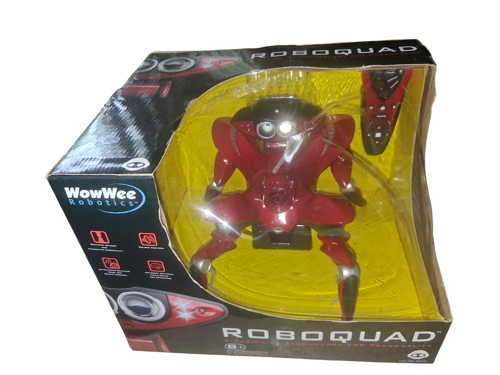 New WowWee Red Roboquad Robo Quad Full Size Robot Remote Control R/C   2007