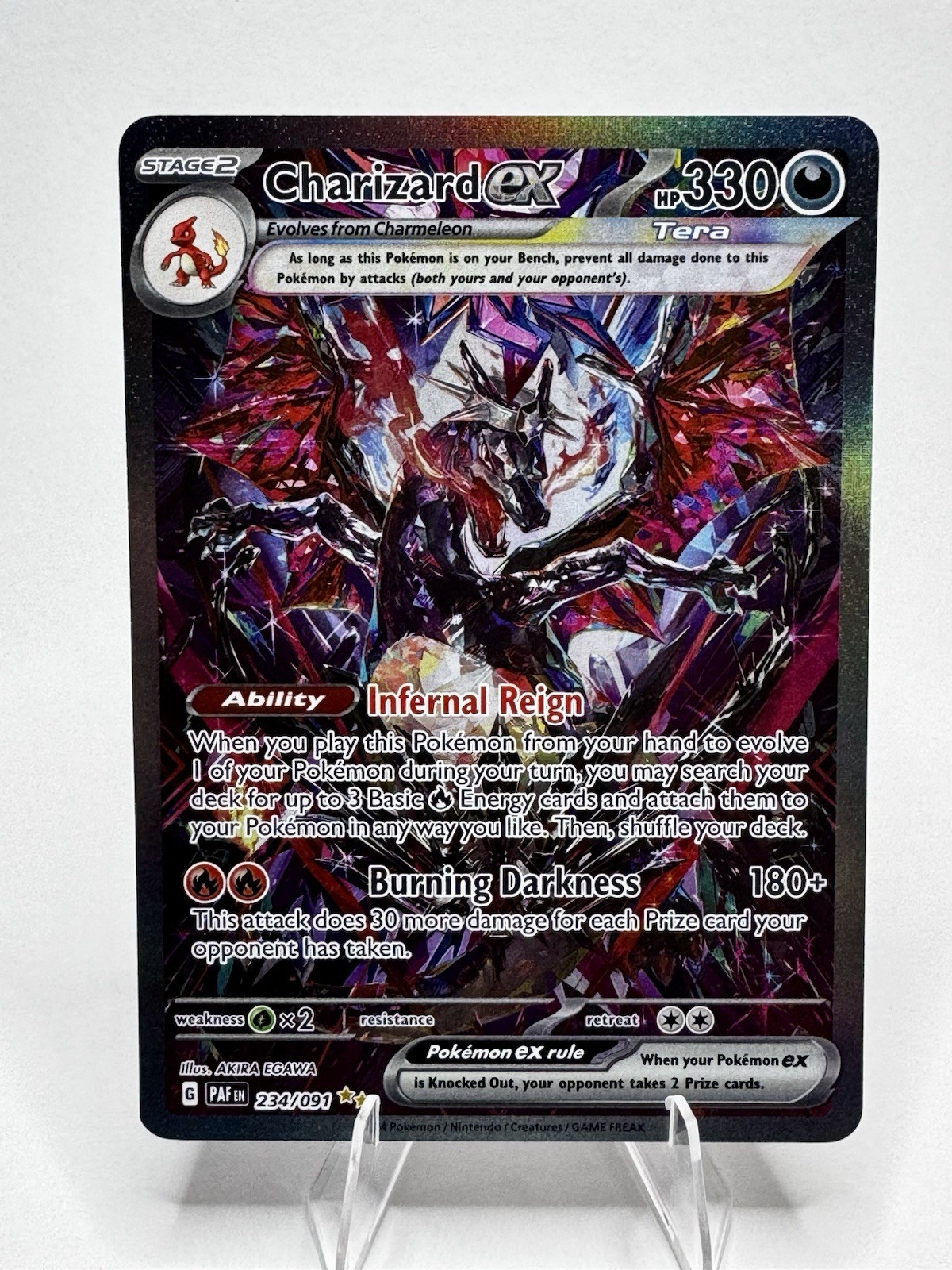 Pokémon TCG Charizard EX Holo Card Paldean Fates 234/091 SV Pokémon TCG Charizard EX Holo Card Paldean Fates 234/091 SV