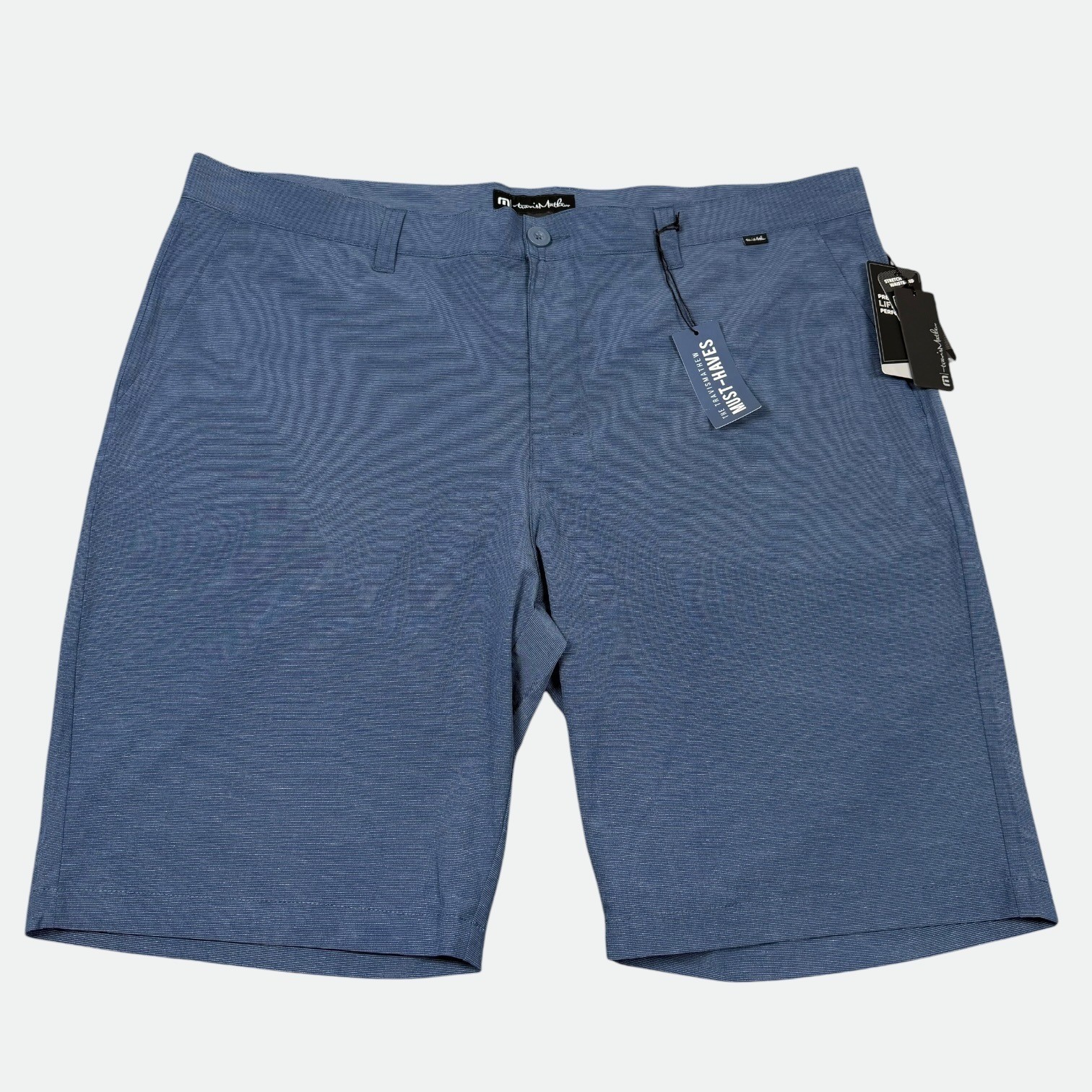 TravisMathew Beck Shorts Mens 42 Blue Stretch Performance Golf
