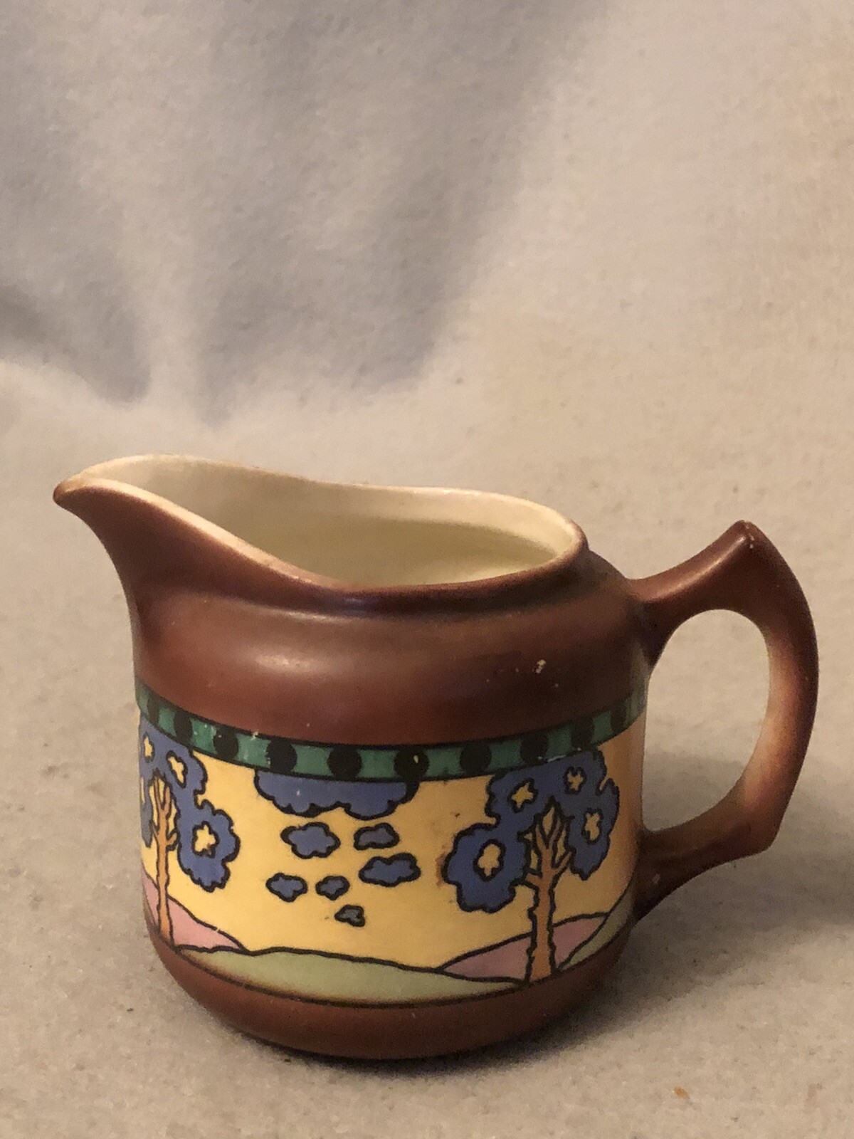 Antique Czechoslovakian Art Nouveau Creamer Bohemian Chocolate Antique Czechoslovakian Art Nouveau Creamer Bohemian Chocolate