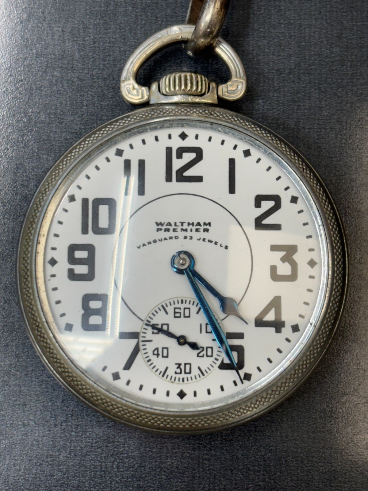 WALTHAM PREMIER VANGUARD ~ 23 JEWELS ~ RAILROAD POCKET WATCH ~ RUNNING WALTHAM PREMIER VANGUARD ~ 23 JEWELS ~ RAILROAD POCKET WATCH ~ RUNNING