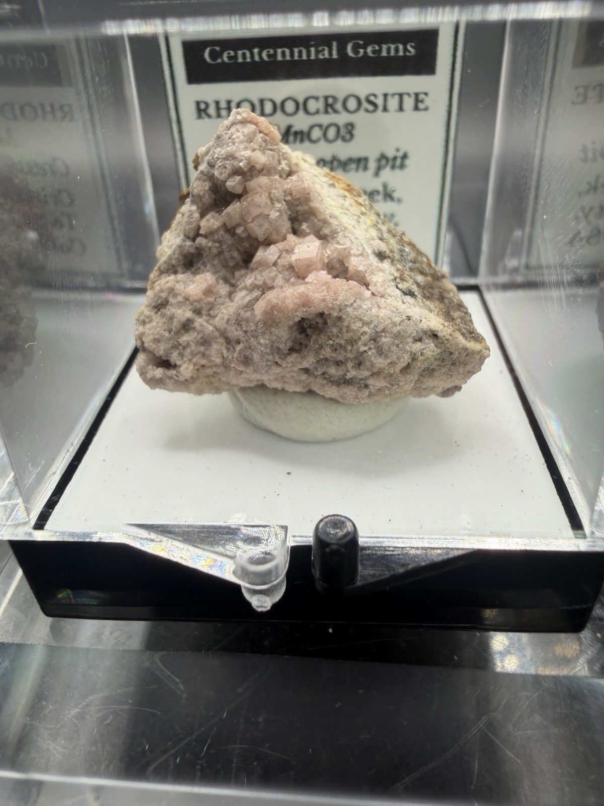 Centennial Gems Rhodochrosite (MnCO3) Crystal Specimen, Cripple Creek CO