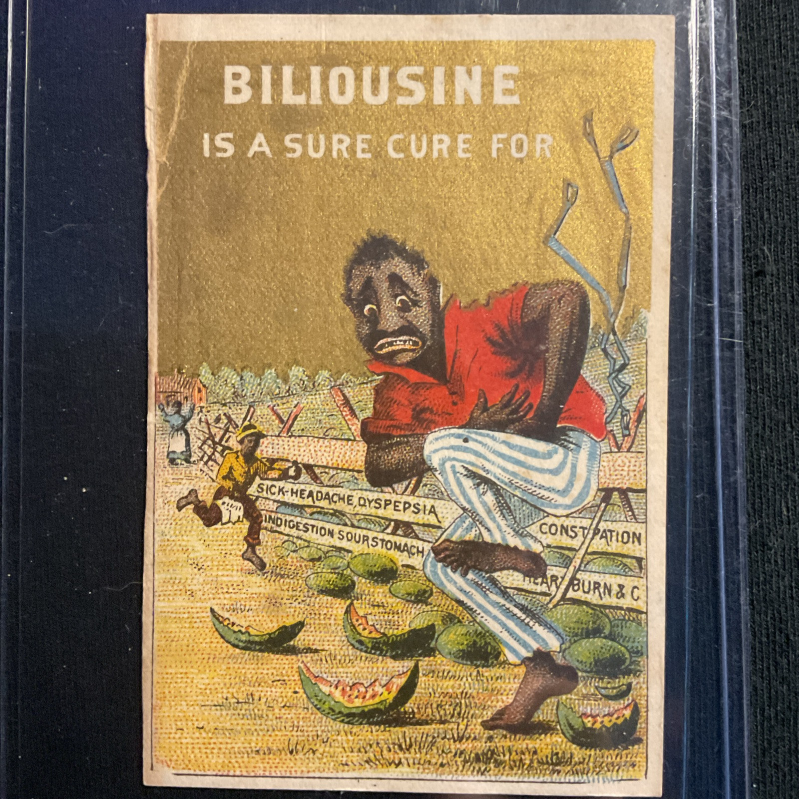 RARE Collectible Postcard Advertising Sign Biliousine A Sure Cure…. ORIGINAL VTG RARE Collectible Postcard Advertising Sign Biliousine A Sure Cure…. ORIGINAL VTG
