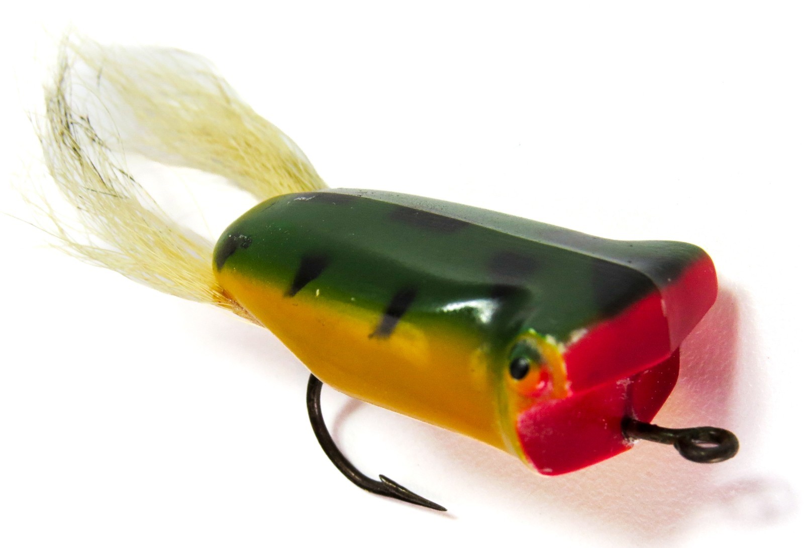 Airex Popper Green Frog Flyrod Vintage Plastic Fishing Lure, About 1/1/2\