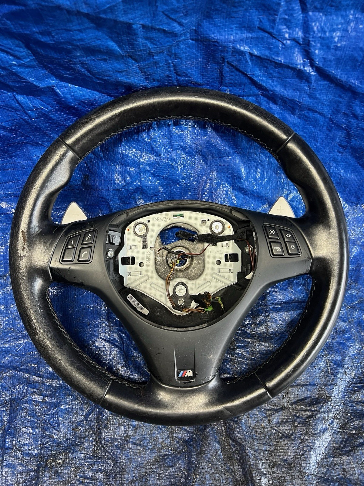 08-13 BMW E90 E92 E93 M3 DCT STEERING WHEEL W/ PADDLE SHIFTERS WORN