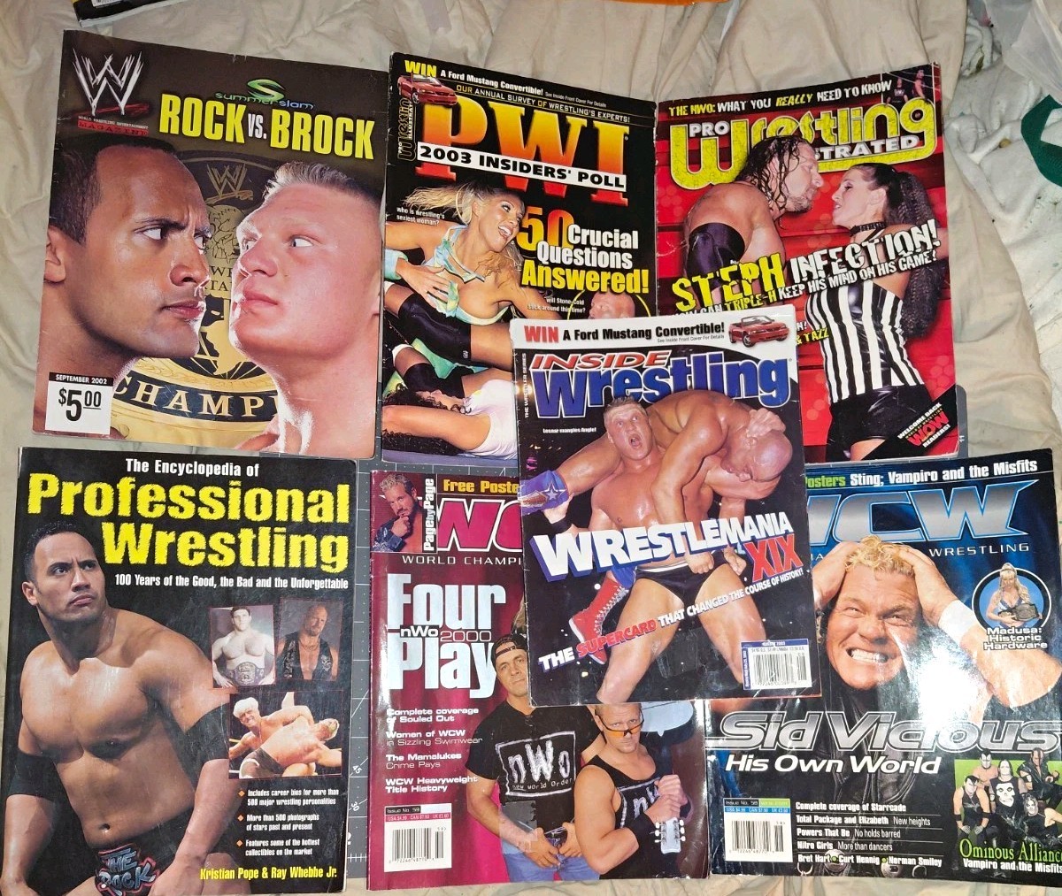 Pro Wrestling Magazine Collection 7 Vintage Mags From The Early 2000s WWF WWE