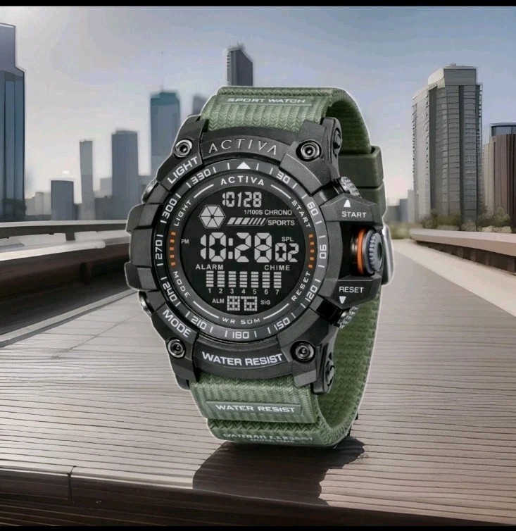 Activa Strike X Invicta Digital Men\'s Watch. Black/Green. ACW8020-003 56mm